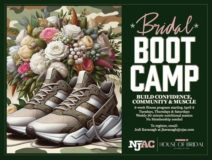 Calling all Brides💍 Build Confidence, Community &amp; Muscle in time for your big day💪 Sign up for our 8-week Bridal Bootcamp today by emailing Jodi at jkavanagh@njac.com