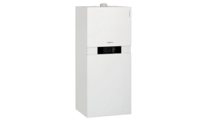 VITODENS 222-F: Gas-fired condensing technology and innovative DHW solution in compact, floor standing design. Rated input: 12 to 125 MBH