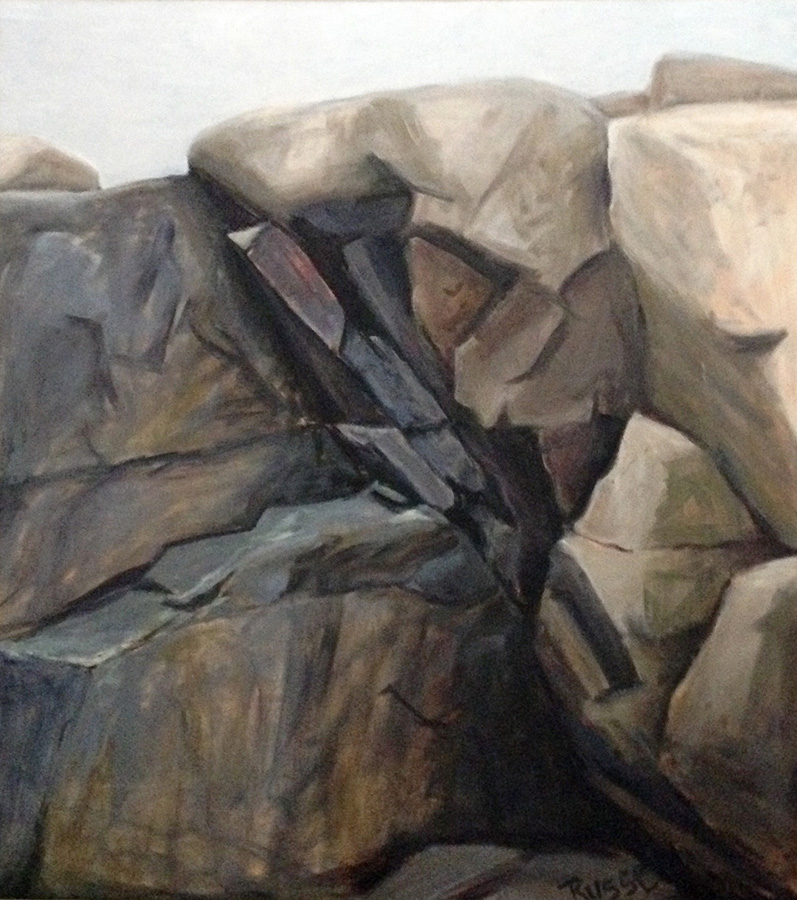 Schoodic Point XI” oil on canvas 41” x 44 1/4”