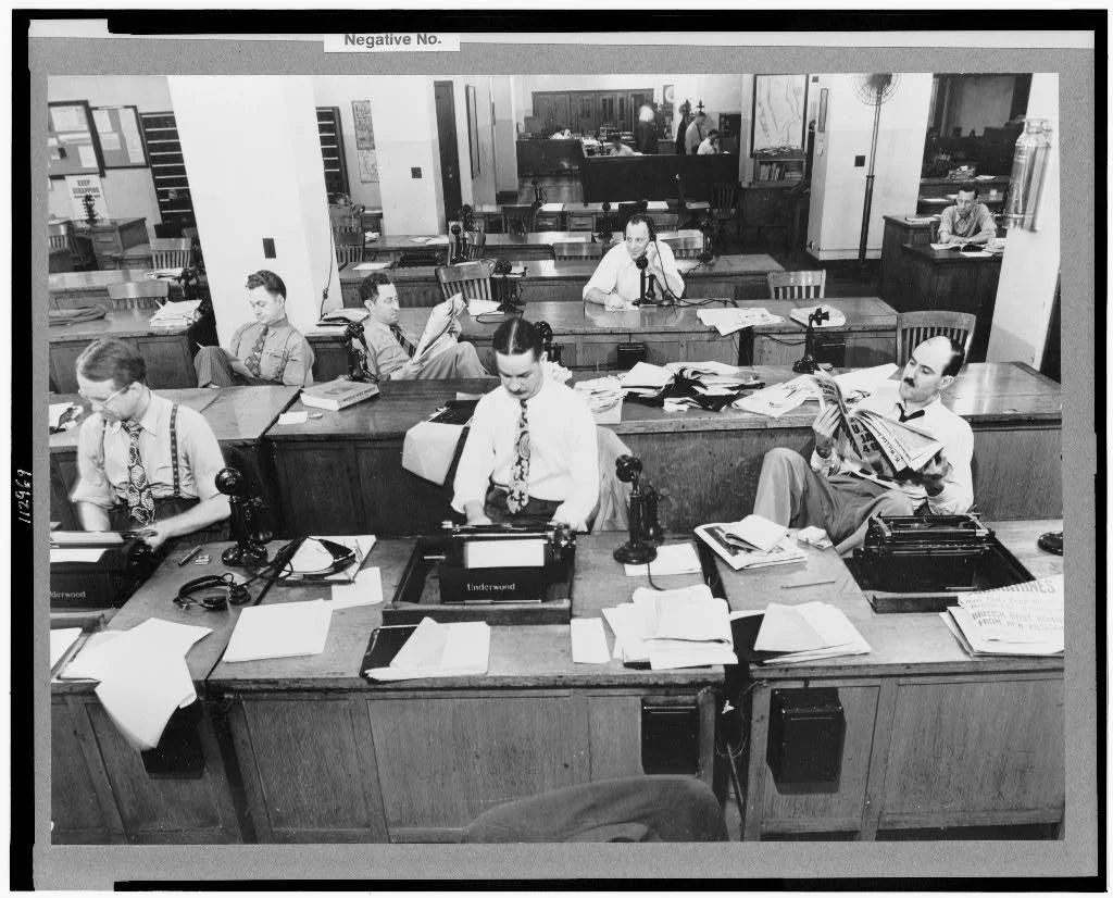 The New York Times in 1942. Credit: Marjory Collins / U.S. Office of War Information via Library of Congress