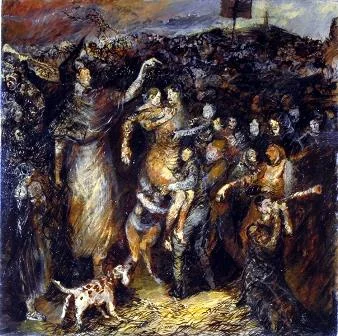  Title:&nbsp;Adultus Compleo Recuso flere  Medium:&nbsp;Acrylic on canvas  Size:&nbsp;48 x 48 inches  Year:&nbsp;2003 