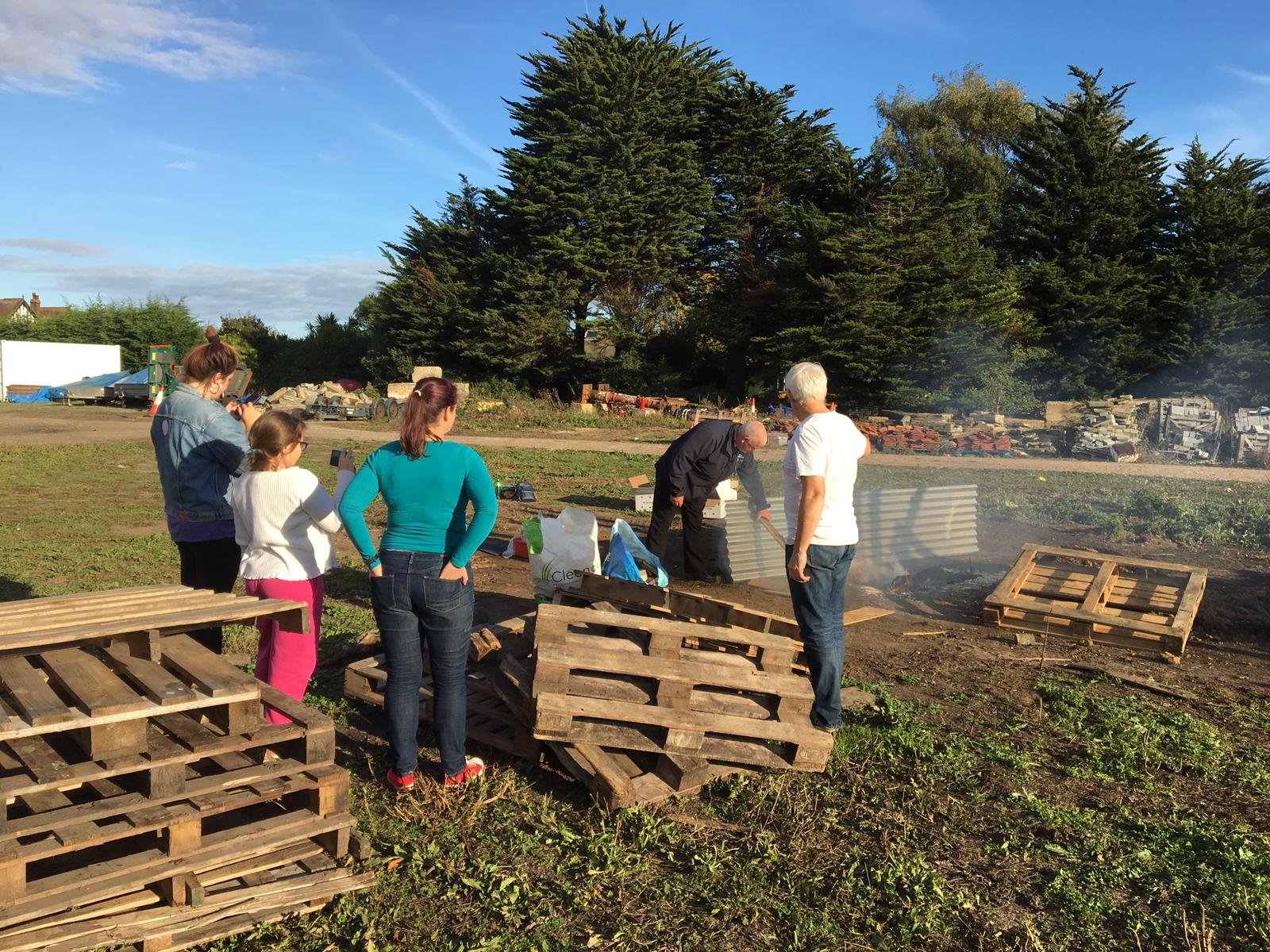   Pit firing  workshop. 