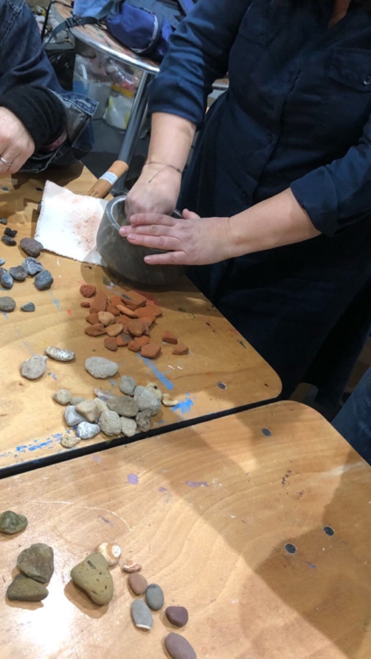  Making paint with rocks  