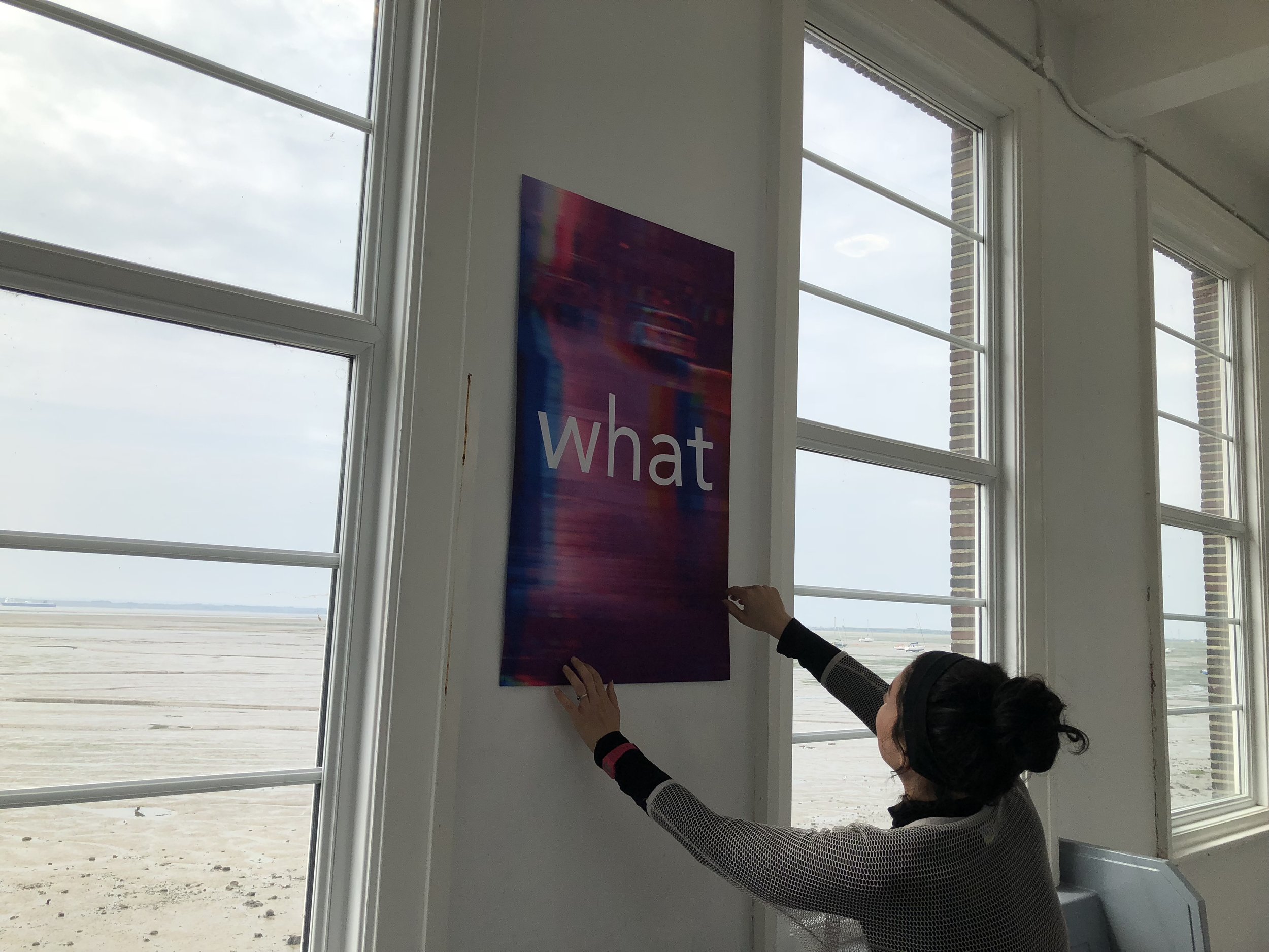  TOMA artist   Gabrielle Milanese   installing their work at Chalkwell Station for  Leigh Art Trail . 