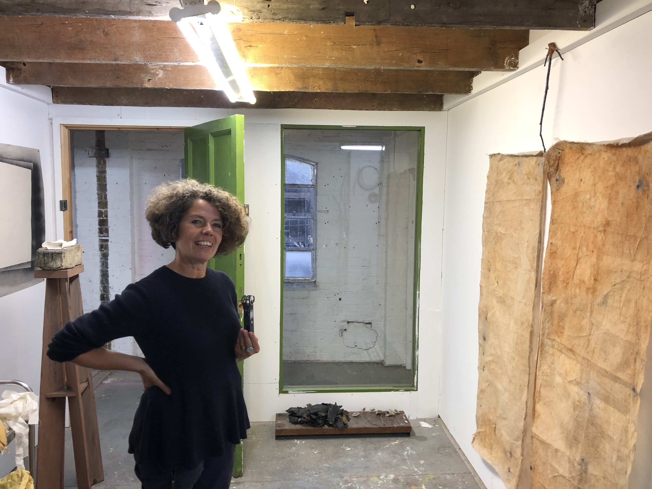  Artist  Sara Trillo  in her studio, during the TOMA cohort’s visit to  Open School East , Margate, 2018. 