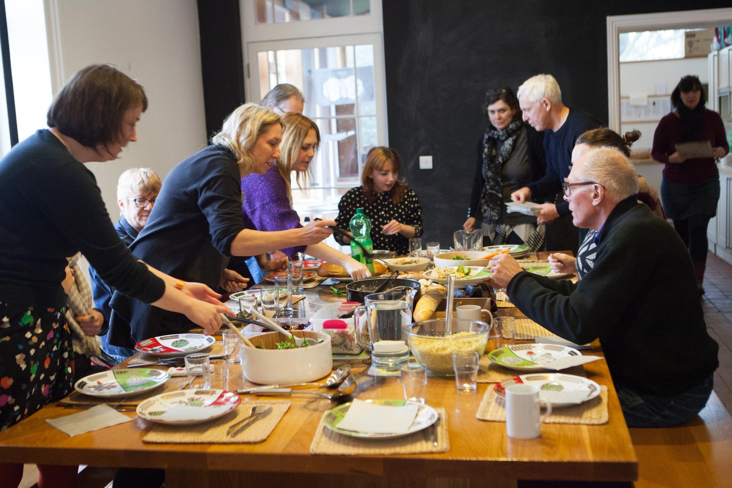  TOMA dinner with visiting artist Richard Wentworth at Metal Southend in 2017. 