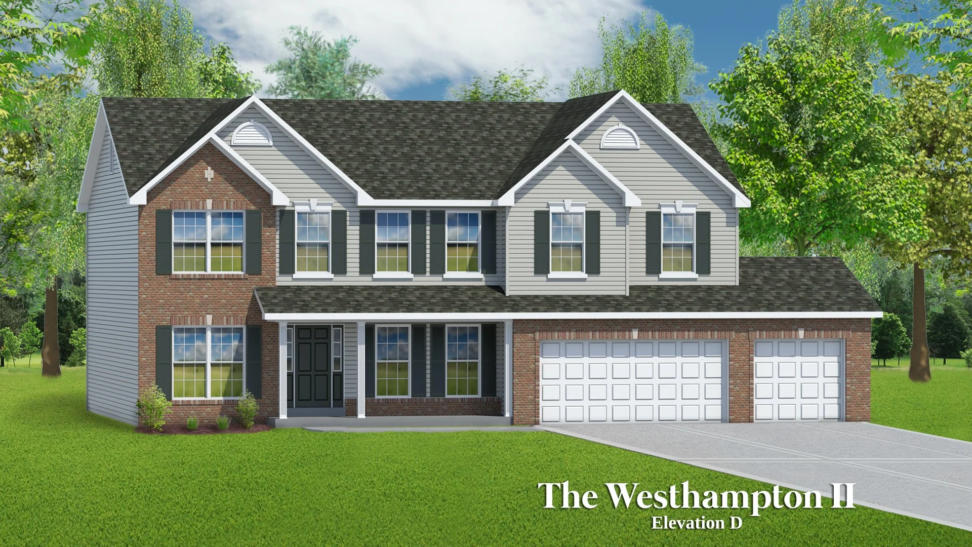 Westhampton II 3 Car Garage — T.R. Hughes Homes