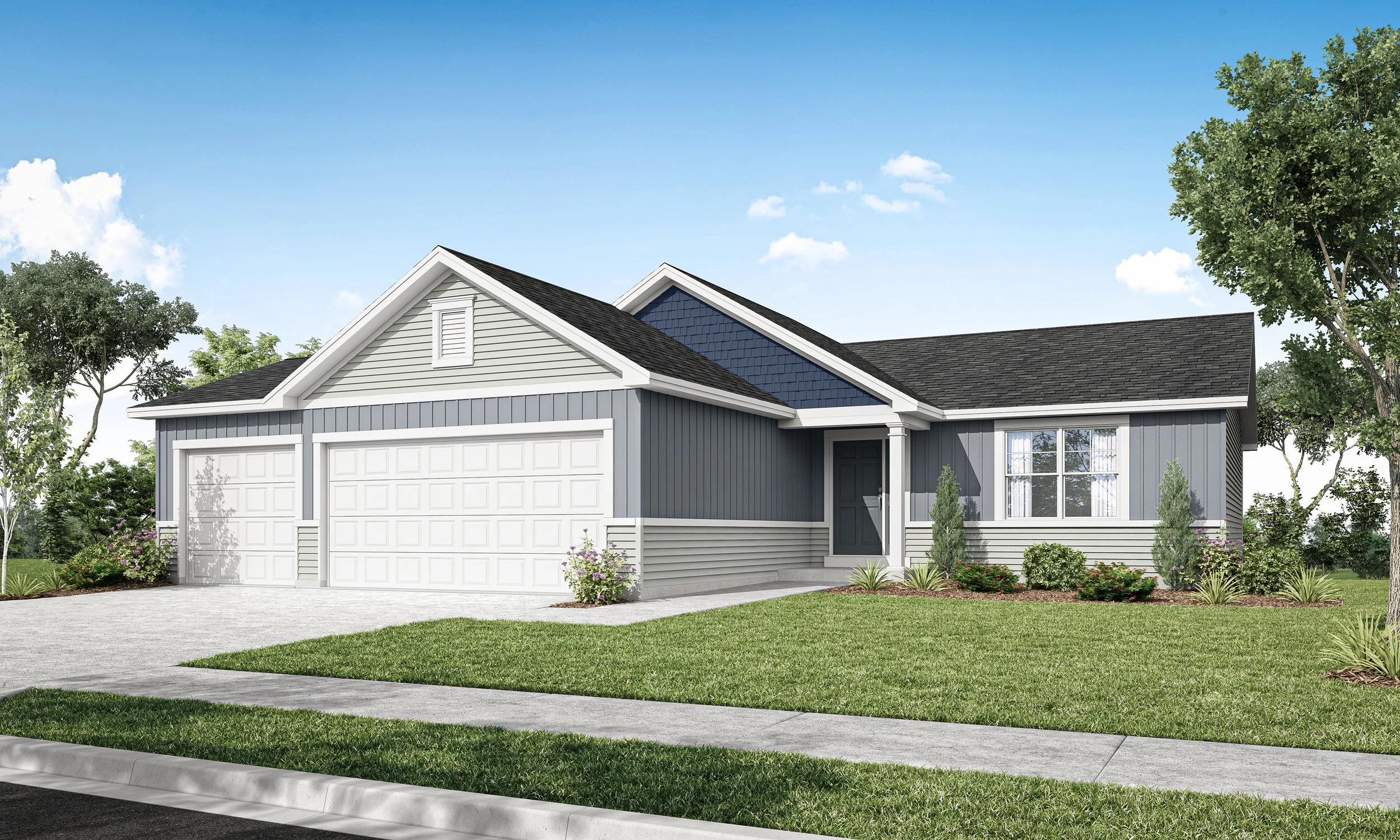 Ashby Elevation B 3 Car