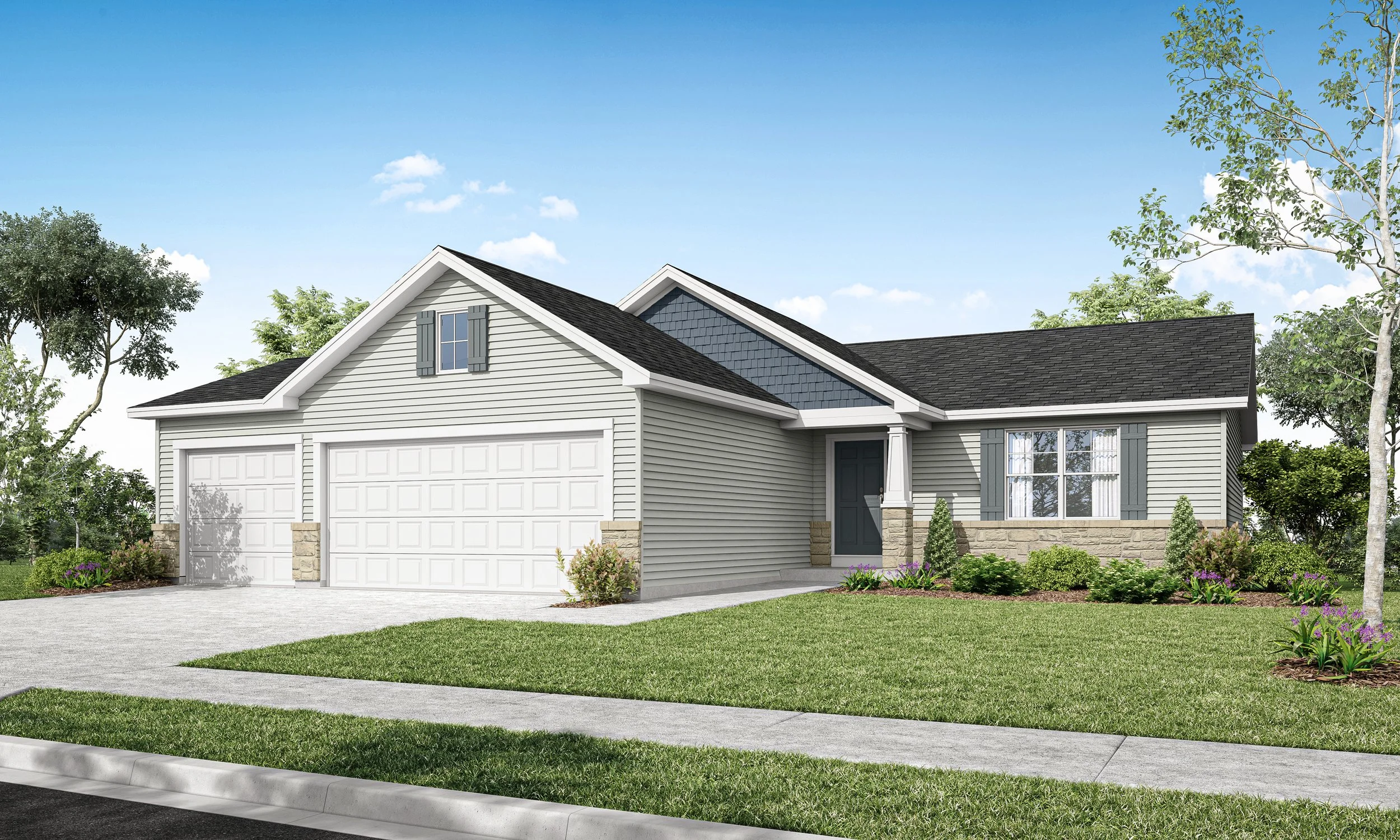 Ashby Elevation D 3 Car