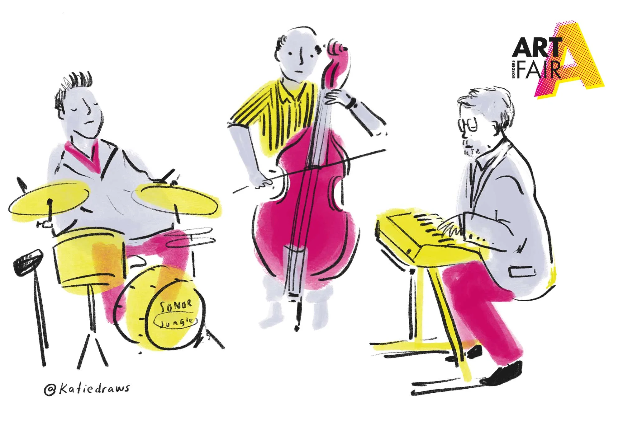 Borders Art Fair - Live Illustration for preview evening