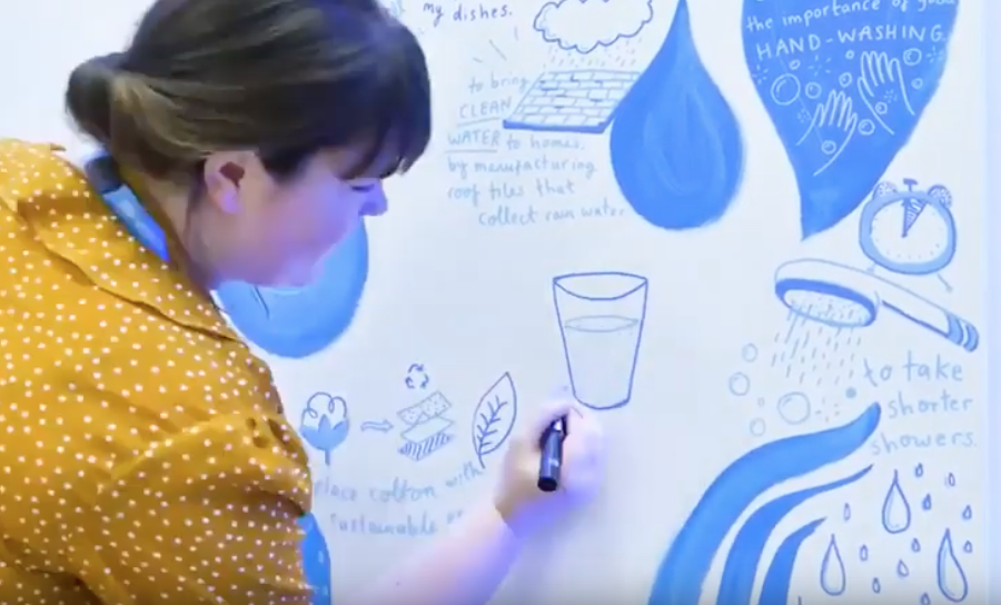 One Young World Live Illustration and Mural Painting (London)