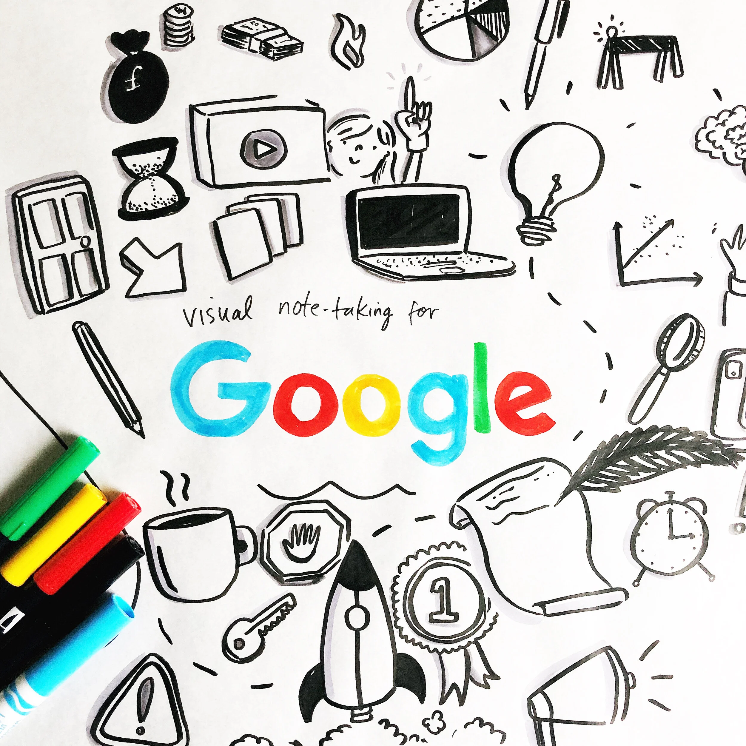 Live Illustrating and visual notes for Google UK