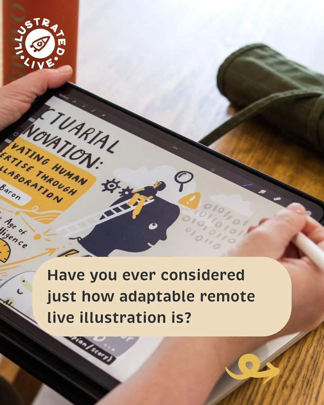 One of the perks of being a remote-first live illustration service is that no matter where you are, and no matter what tools you&rsquo;re using to connect, we&rsquo;re guaranteed to be able to slot in to your events smoothly.

Could this be the key t