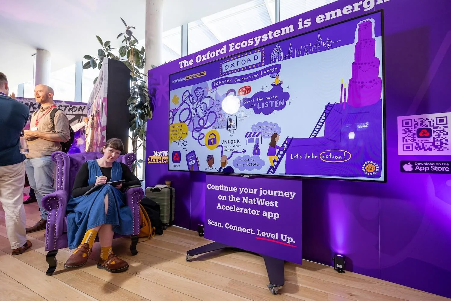 Live Illustration in Oxford: Drawing the NatWest Accelerator Event