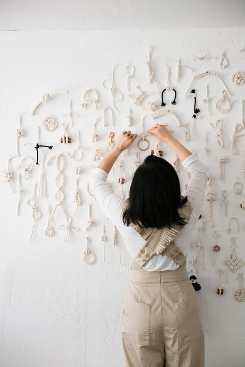 Windy Chien, Knot Expected: Elevating the Everyday , 2018, Sunbrella textiles, Dimensions variable. Photo courtesy of Molly DeCoudreaux.