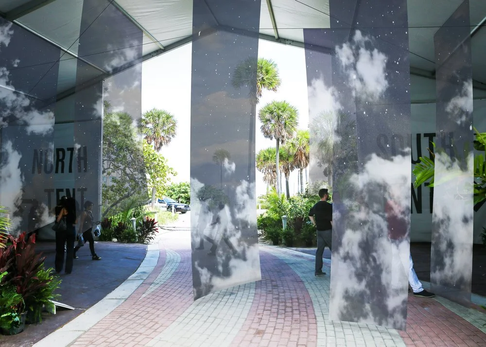 Miya Ando, Moonlit Clouds , 2018, Silk, Dimensions variable, Courtesy of the artist and Sundaram Tagore Gallery.