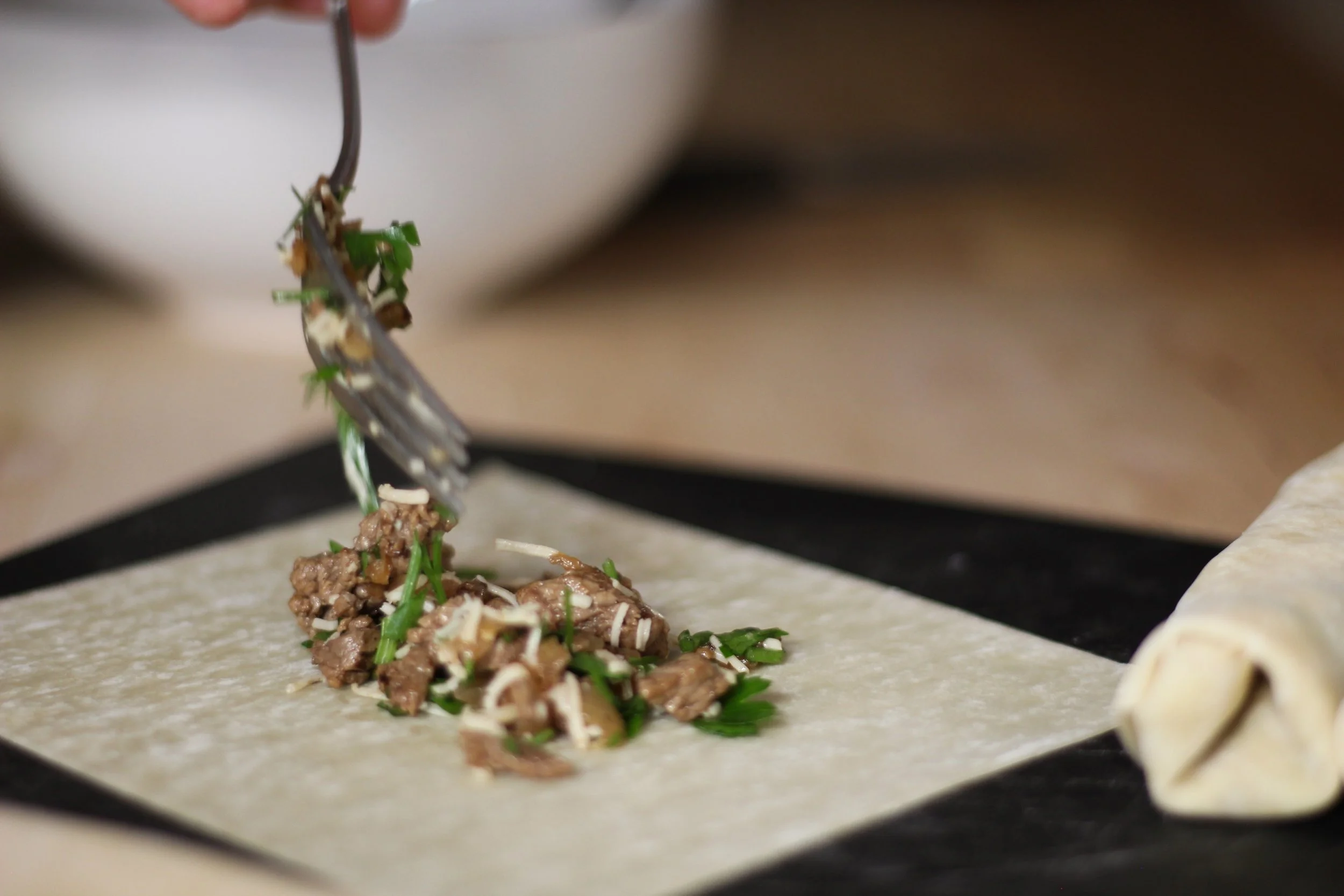 assyrian egg rolls burek — Cardamom and Tea