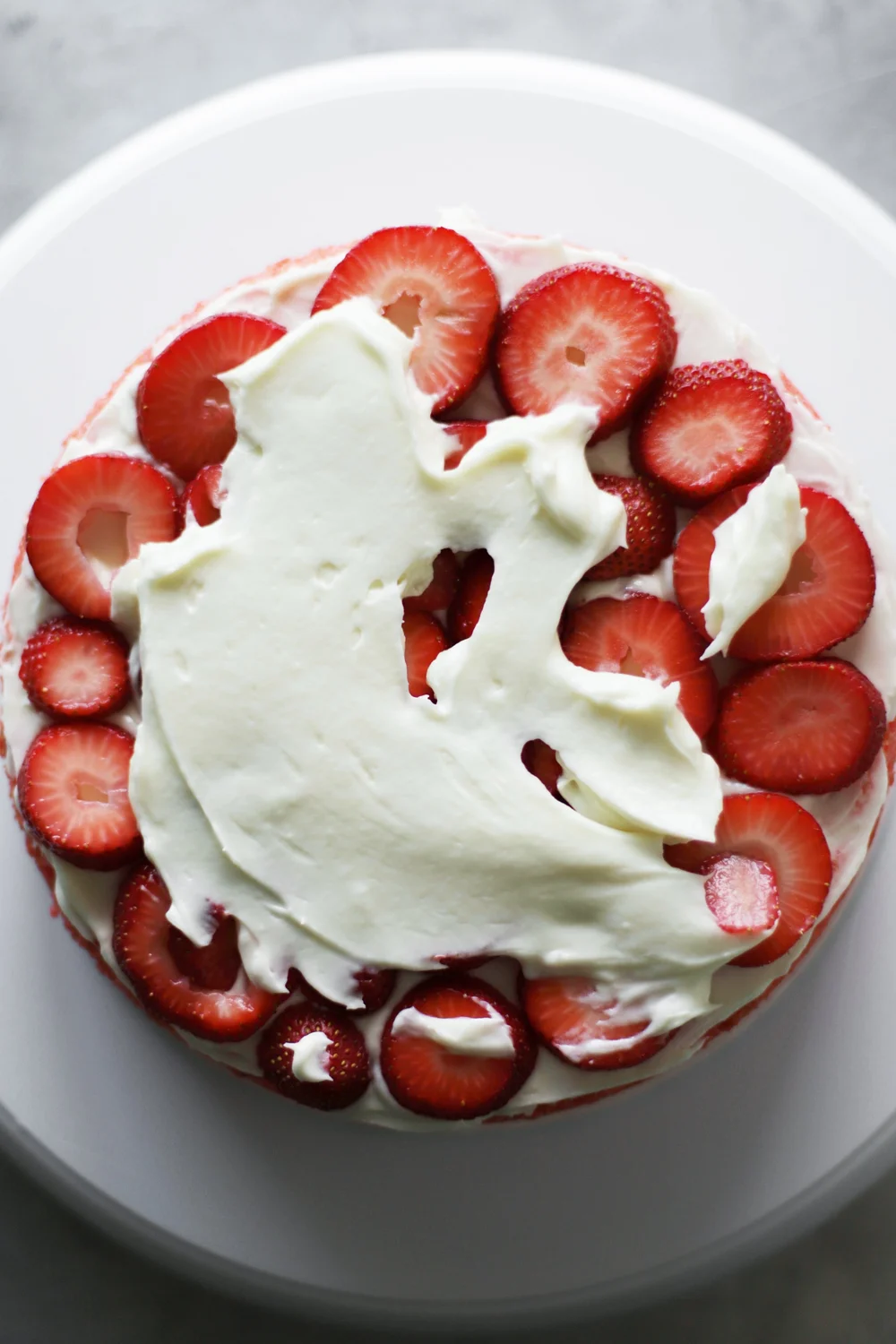 strawberry rose cake