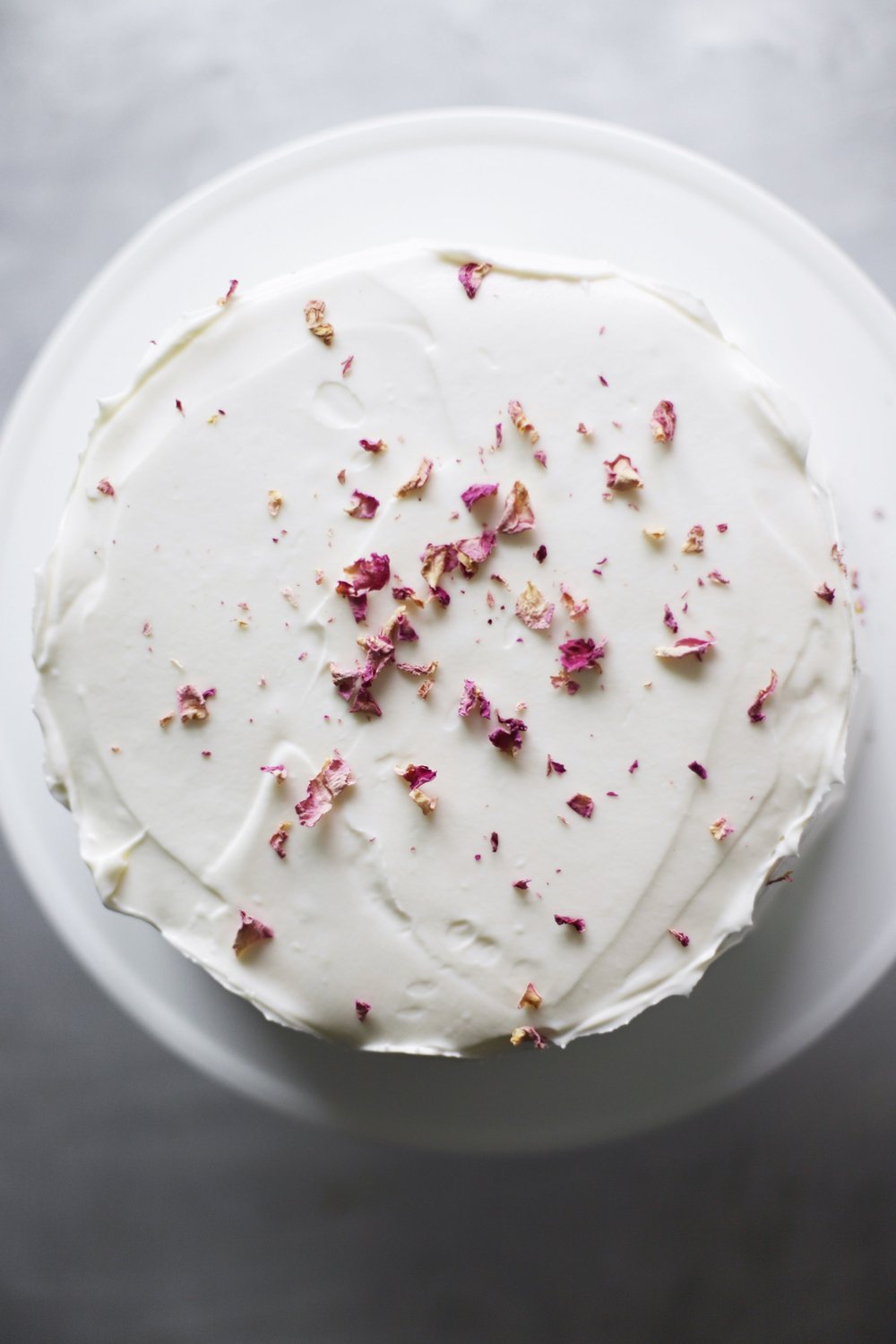 strawberry rose cake