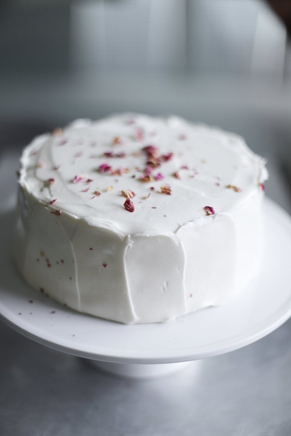 strawberry rose cake
