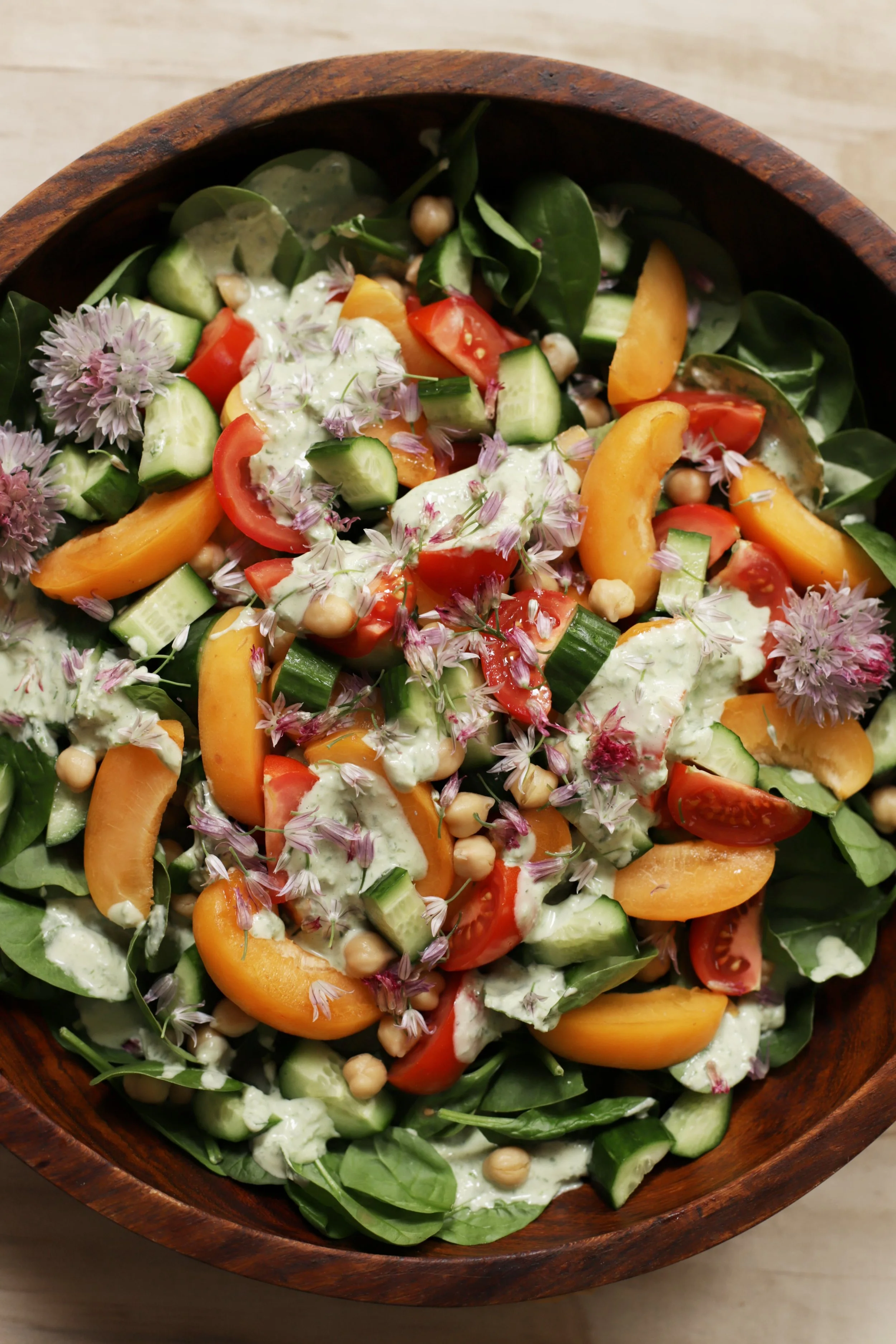 tahini and apricot green goddess salad — Cardamom and Tea