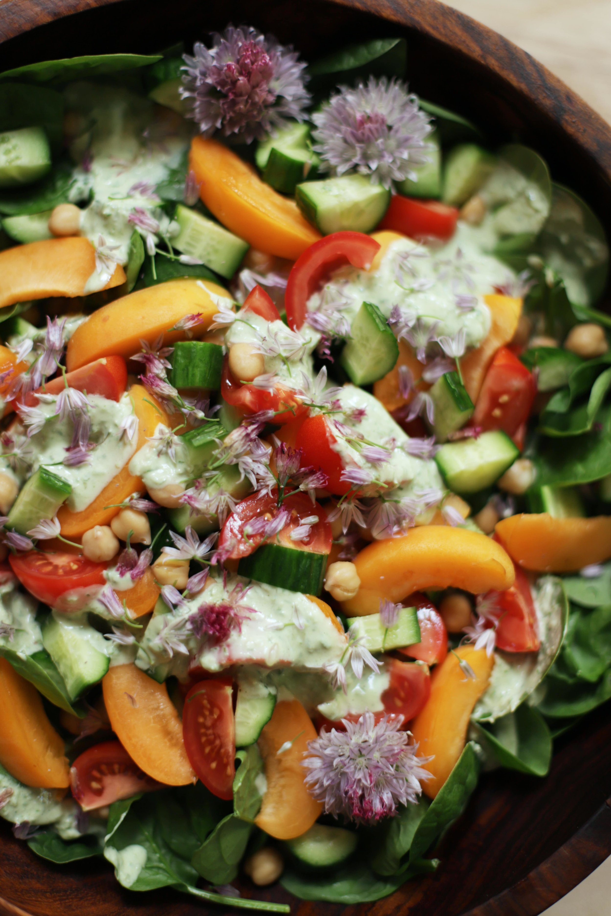 tahini and apricot green goddess salad — Cardamom and Tea