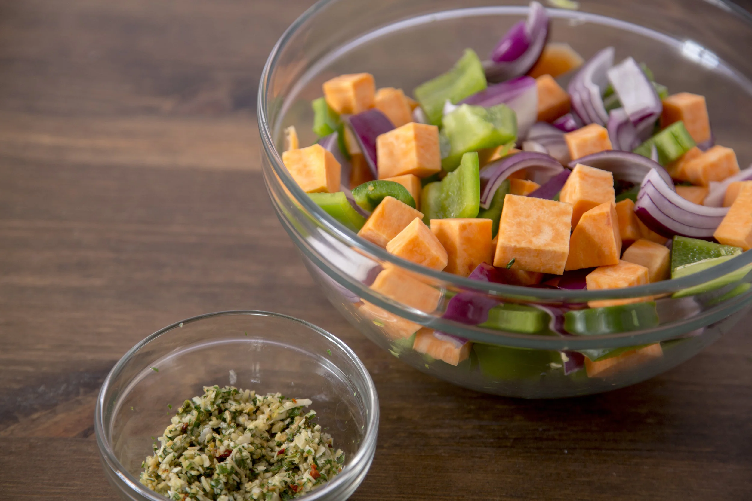 Zydeco Chop Chop Roasted Sweet Potato and Pepper Hash 