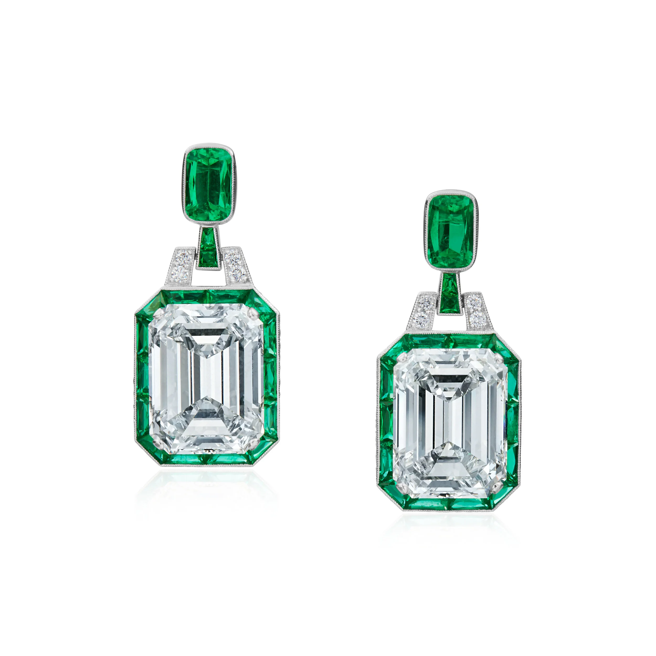 Emerald and Emerald Cut Diamonds