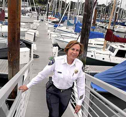 Latisha Marshall, Santa Cruz Harbormaster. (Photo credit: Shmuel Thaler - Santa Cruz Sentinel)
