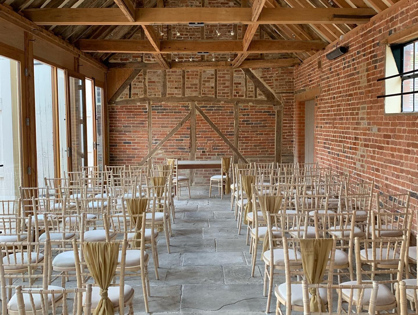 One of our jobs completed for a regular client at a wedding venue in December.

Yorkstone flags were lifted, concrete slab broken out and sub-floor excavated to make way for 300mm of Glapor recycled foamed glass insulation, a limecrete slab with inte