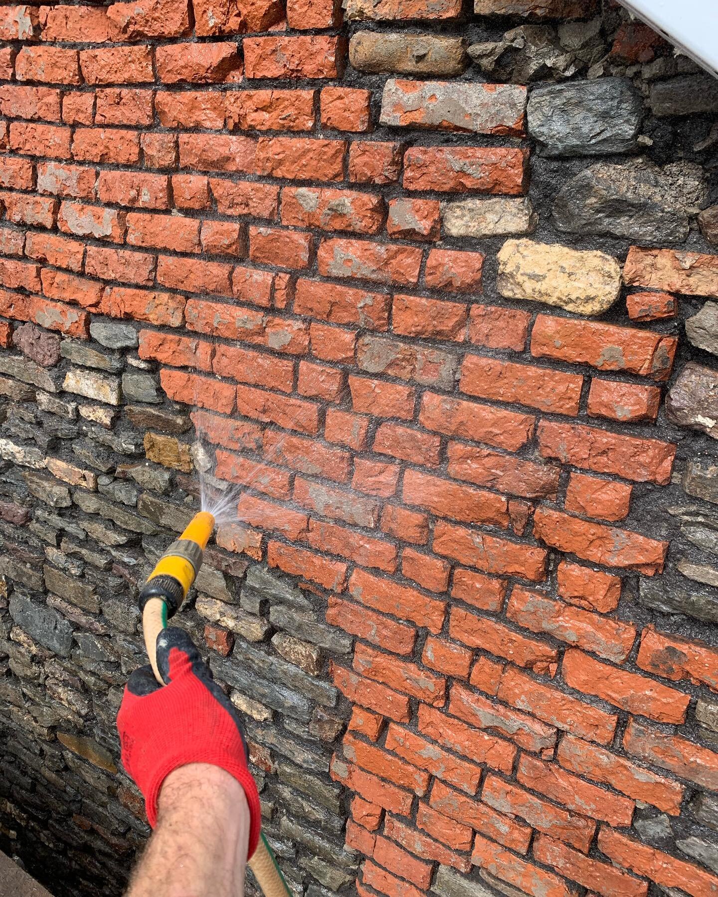 Preparation of the substrate; a crucial part of the process and a point where people often make a mistake! Lime mortars adhere through suction; if the background doesn&rsquo;t have enough moisture content, the mortar will dry too quickly and may not 