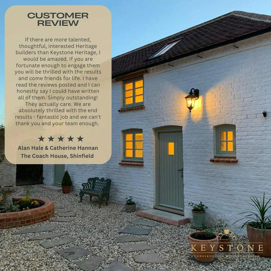 We pride ourselves on customer satisfaction - it&rsquo;s at the heart of everything we do 👌 

Thinking about a project? Get in touch for a chat about how we can help 🤗 

#heritagehouse #heritagebuilding #englishheritage #conservation #conservationb