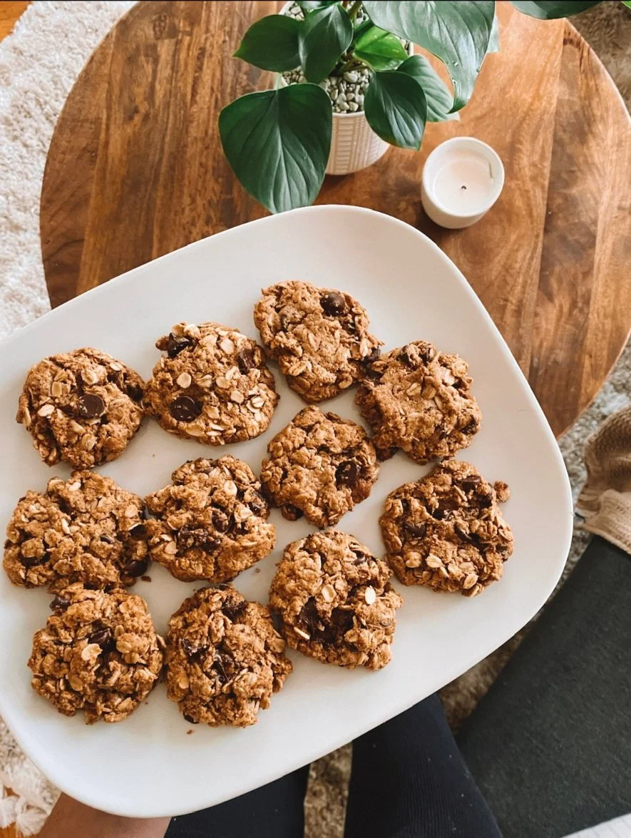 GF Almond Butter Oat Chocolate Chip Cookies