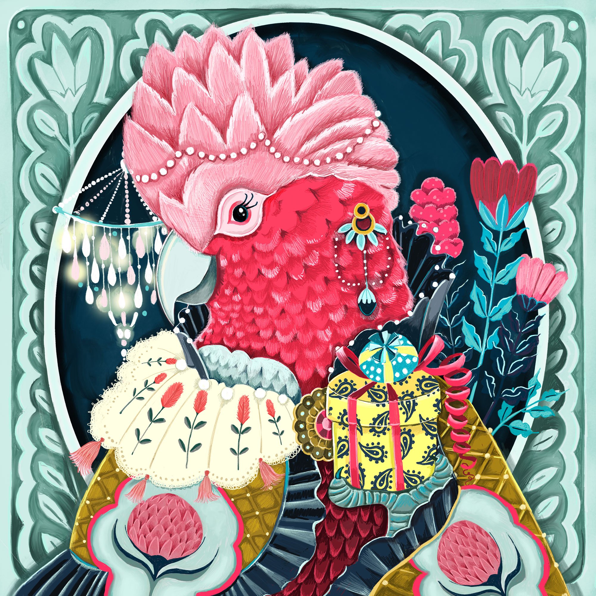 The Grandiose Galah gives Glorious Gifts