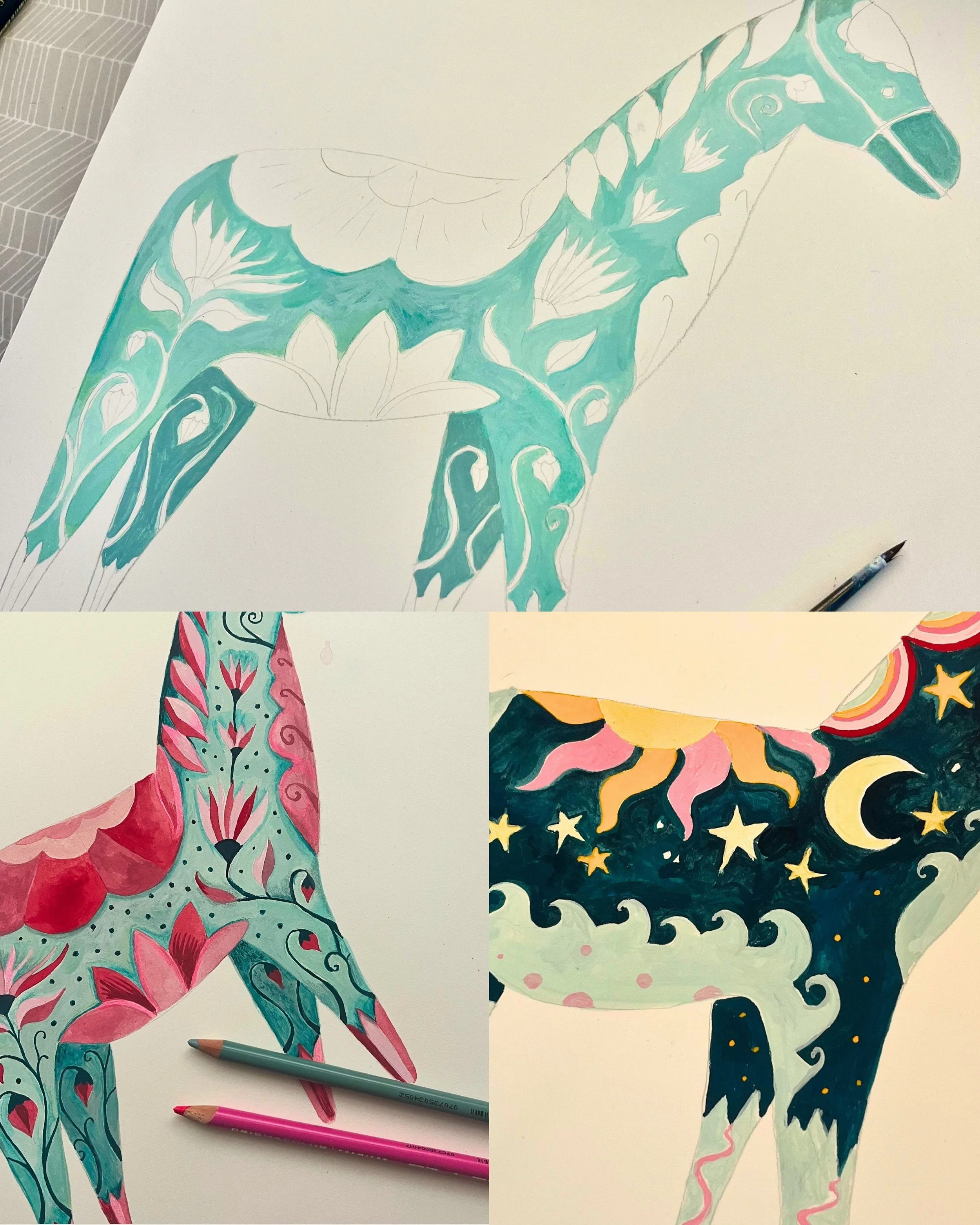 Dala Horses process collagen2.jpeg