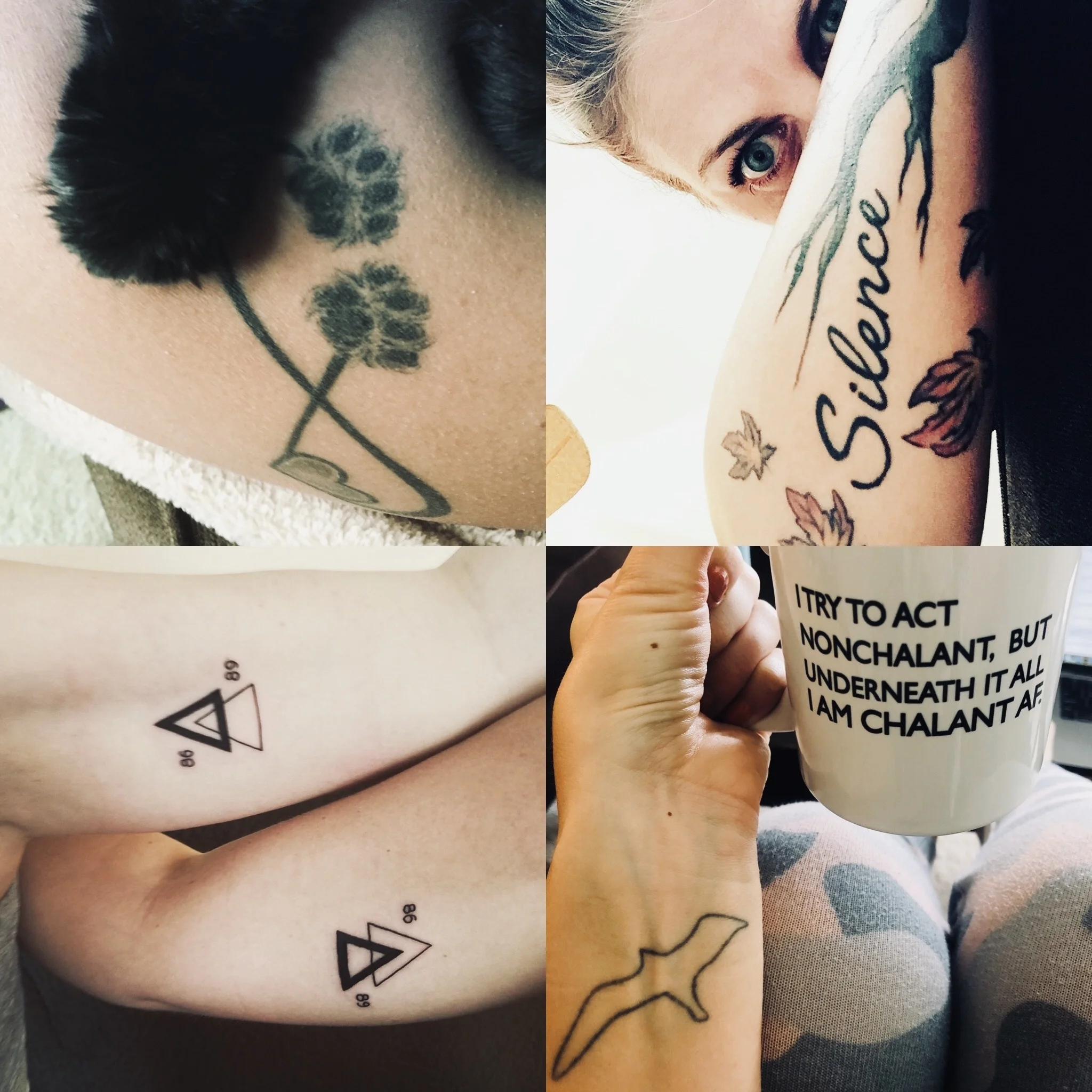 How many tattoos do you have, what do they mean, and are they all about writing?