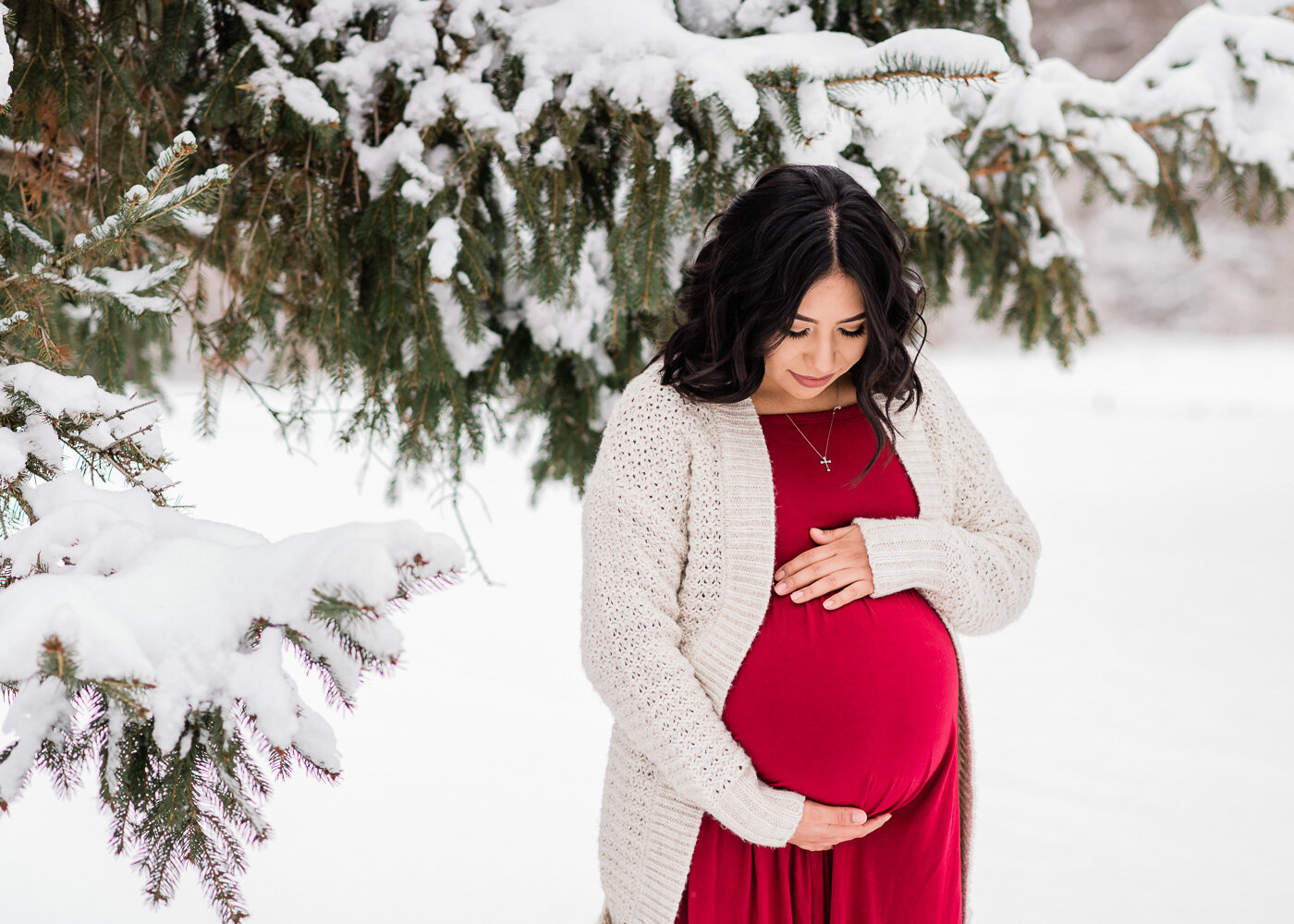 snow maternity session in Fort Drum, NY.jpg