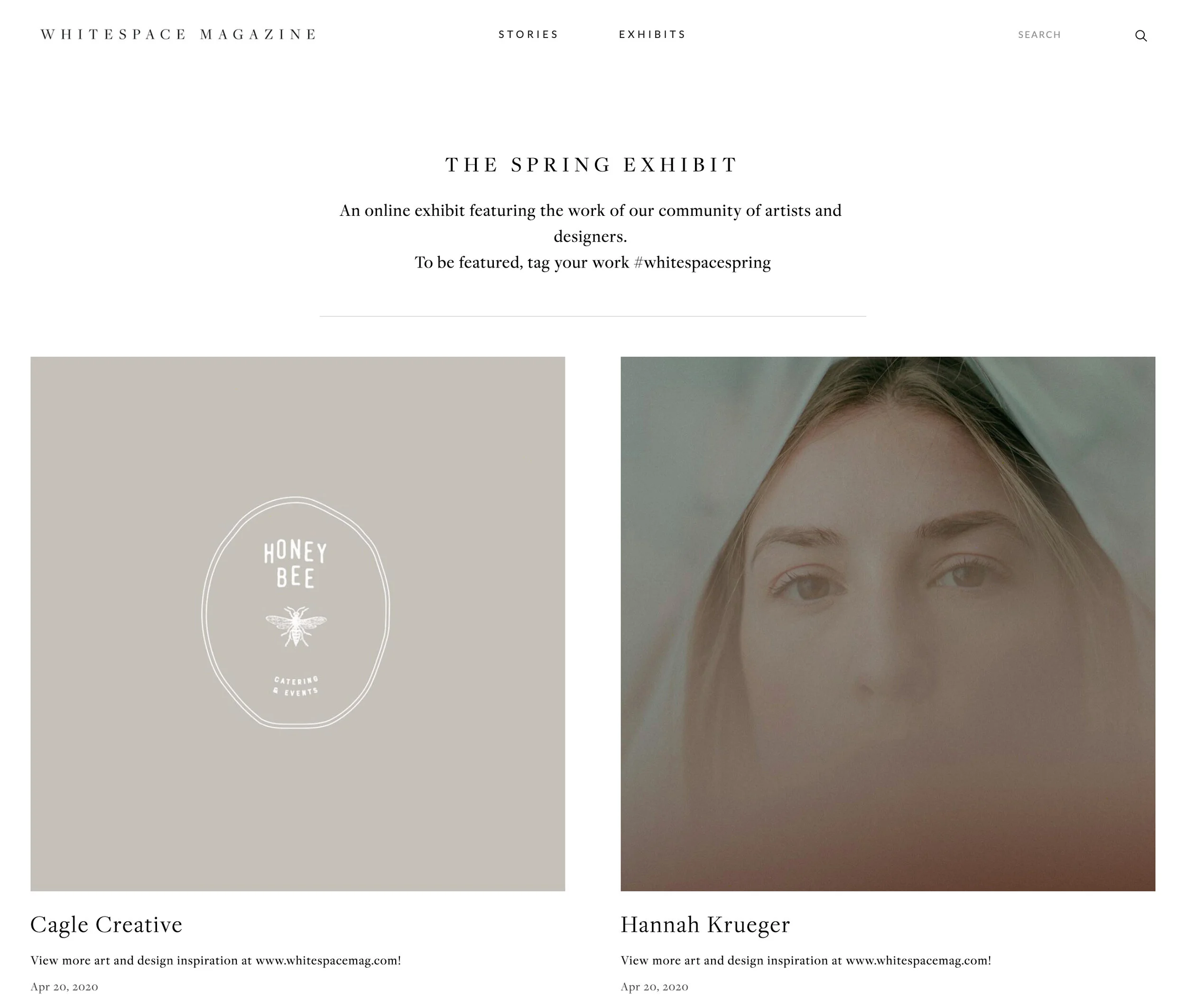 Honored to be included in Whitespace Magazine again. Click here to see! 