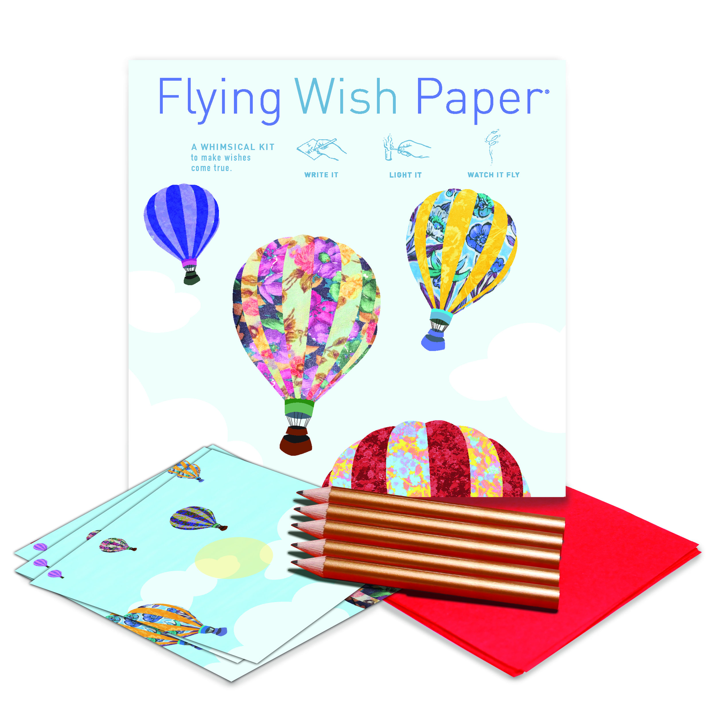 Advertentie bevel Gestreept HOT AIR BALLOONS Large Kit — FLYING WISH PAPER