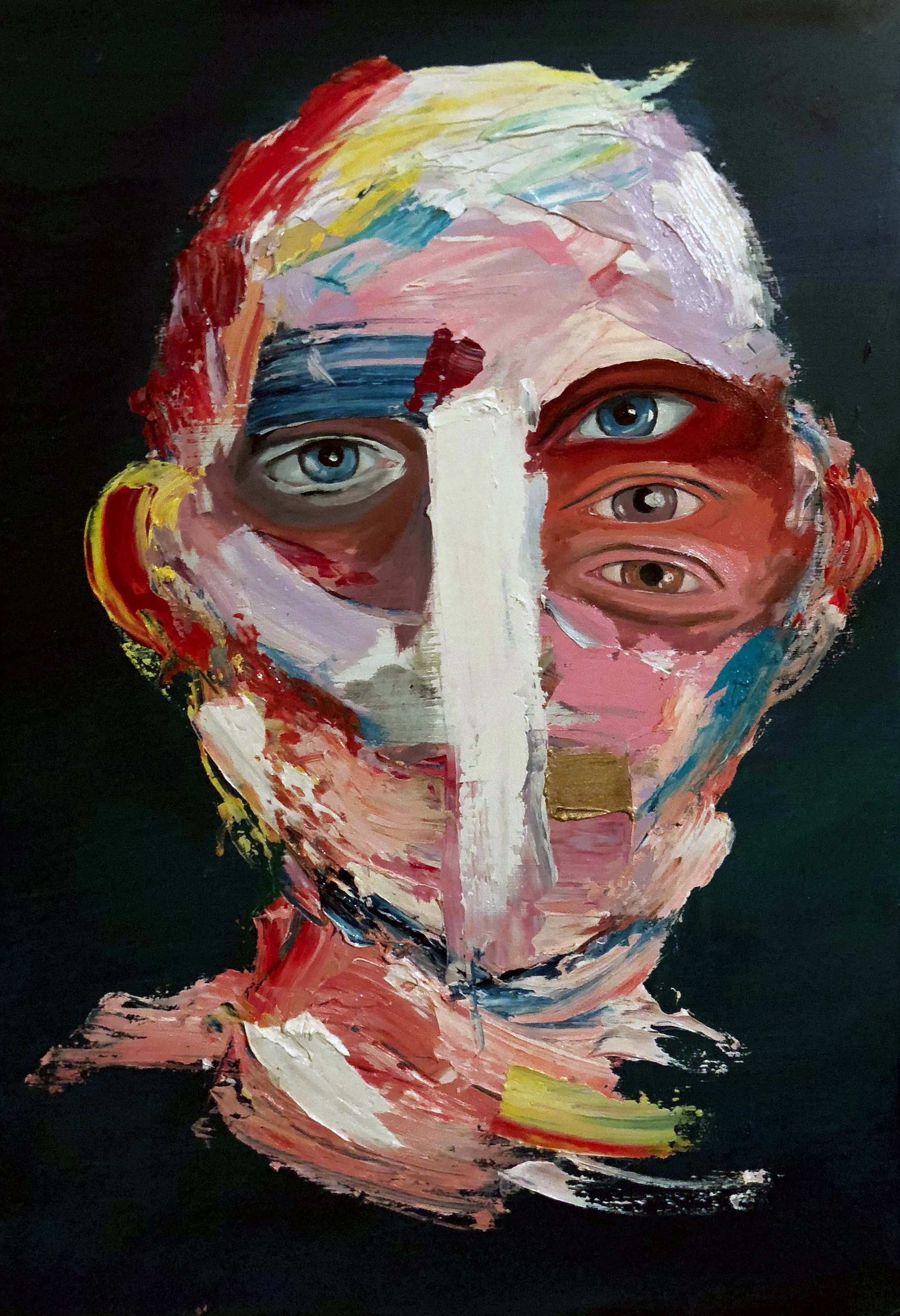 Deconstructed Portrait in Green