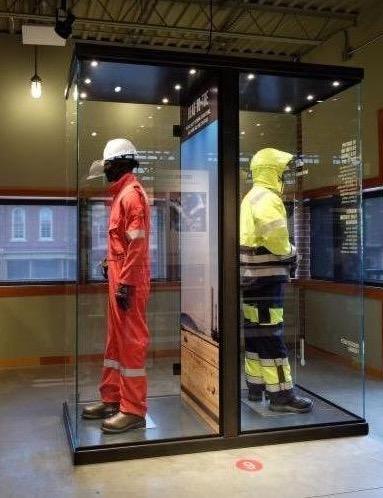 An Audio Spotlight speaker on the ceiling plays storylines at the exhibit created by Holosonics integrator Star Exhibits
