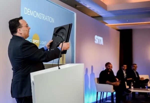 Dr. F. Joseph Pompei demonstrates Audio Spotlight at the summit in Budapest