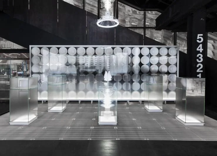 Waves of focused sound emanate from beneath the floor directly below The Beacon