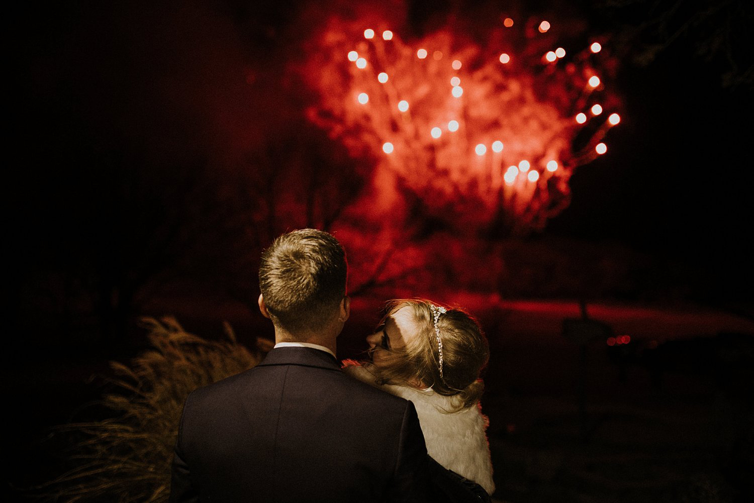 Hollow Hill Event Center Wedding Firework show by pyrotex