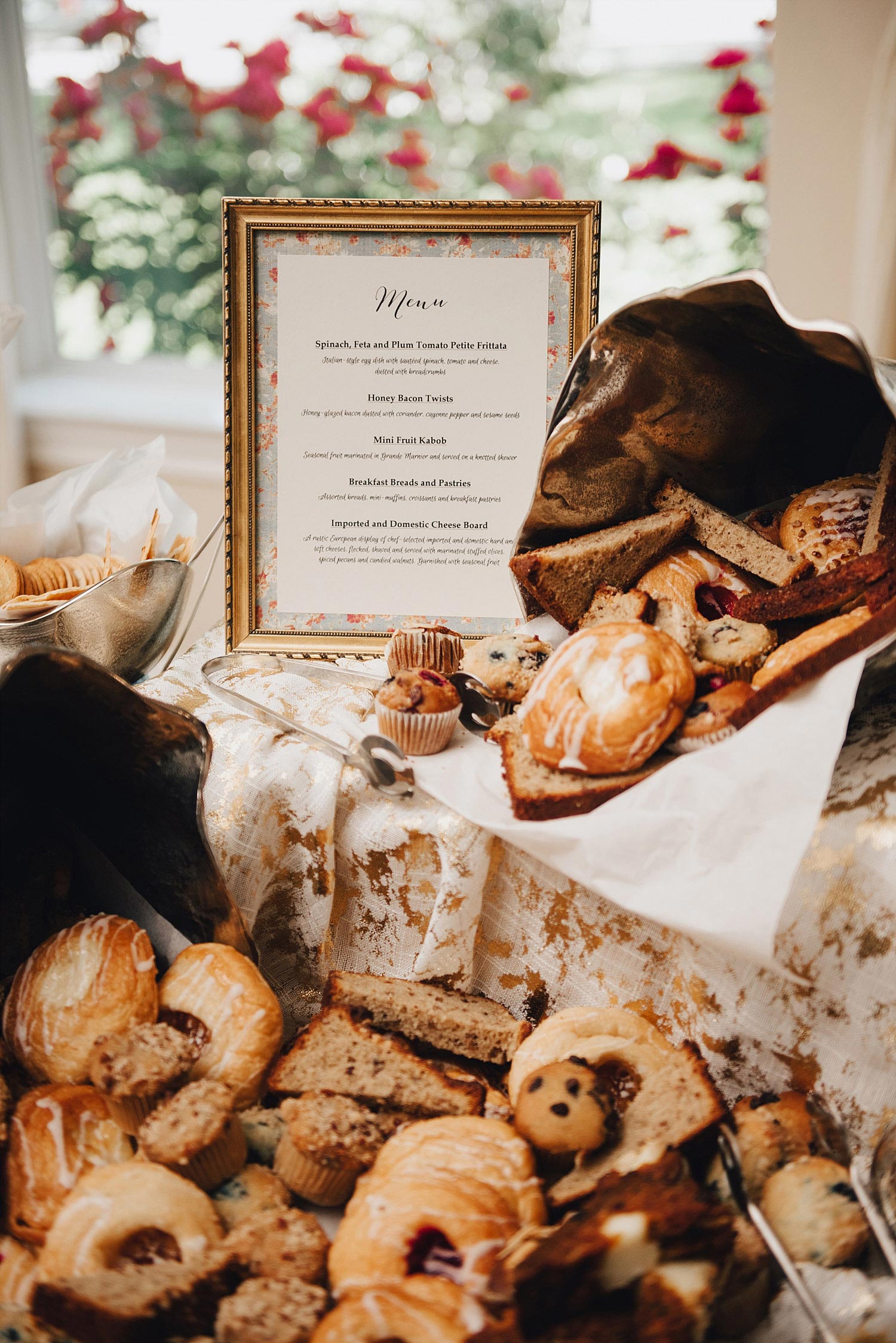 The Orchard Azle wedding brunch food sign