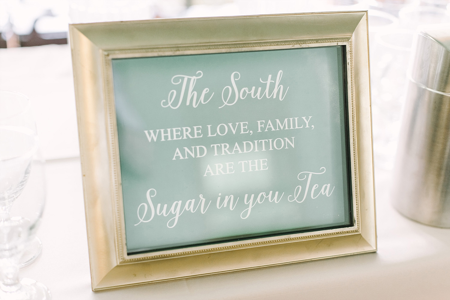 Southern tea signage