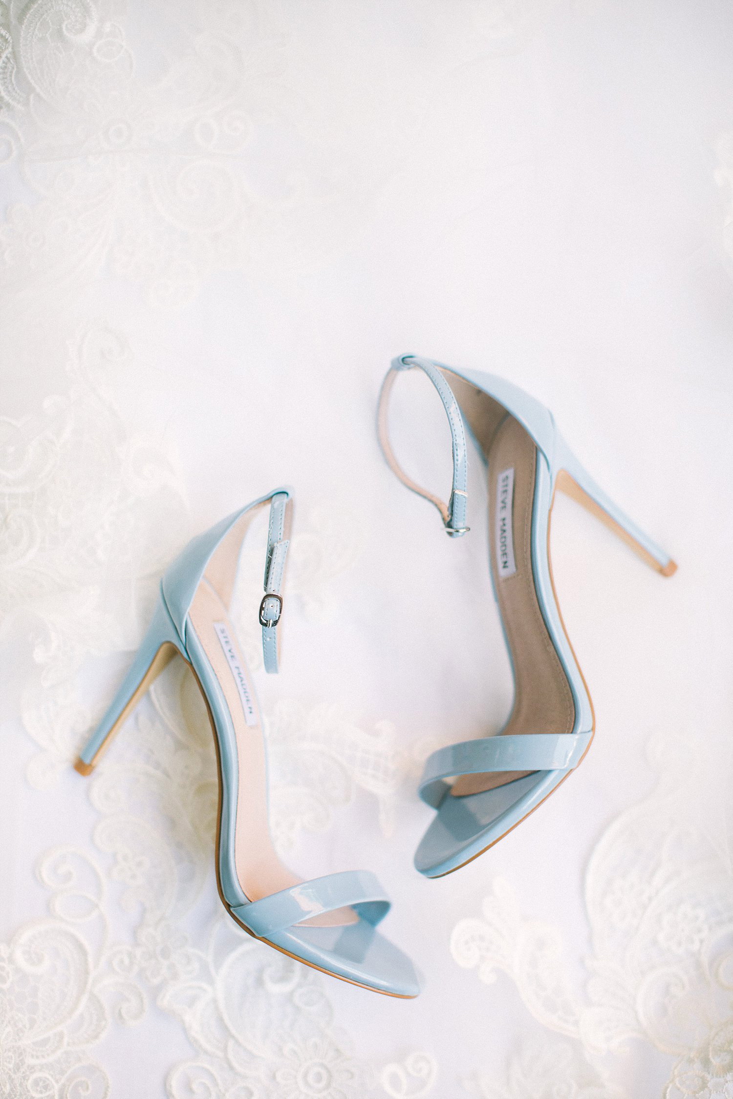 Light blue wedding shoes