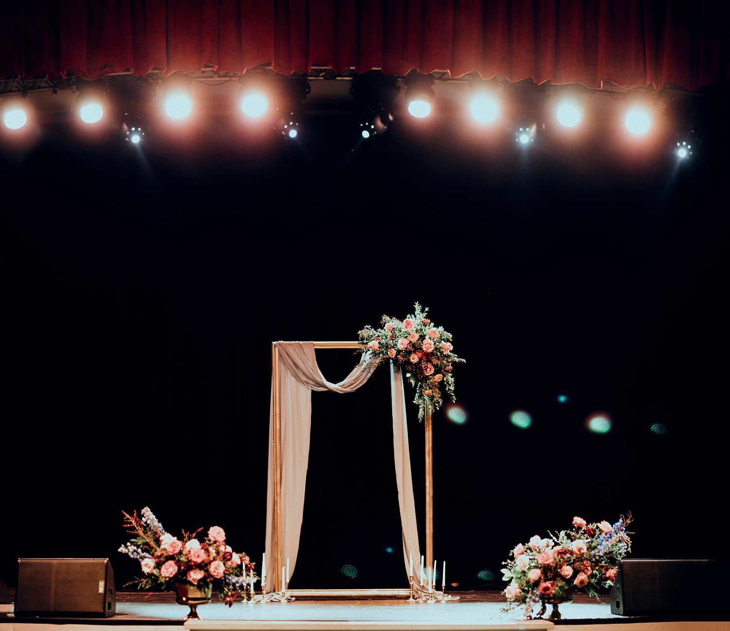 wedding ceremony on a stage