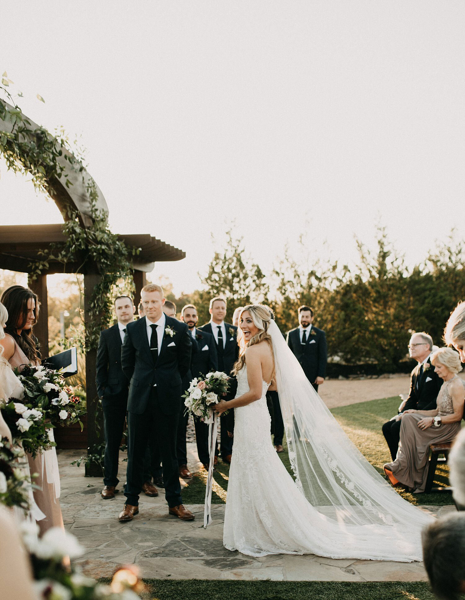 Outdoor ceremony at Stone Crest Wedding Venue near Dallas Texas