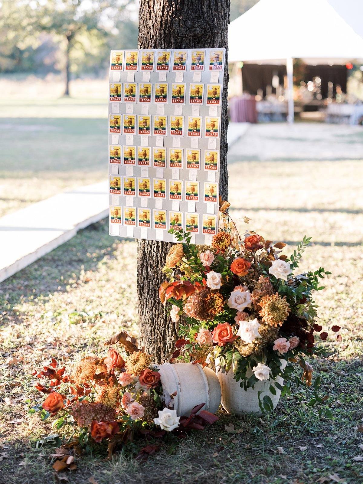 Magnet Board seating chart designed by Texas and Destination Wedding planner Shannon Rose Events
